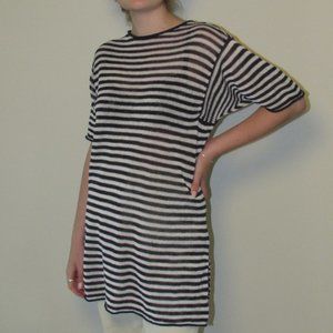 Striped Knit Linen Dress